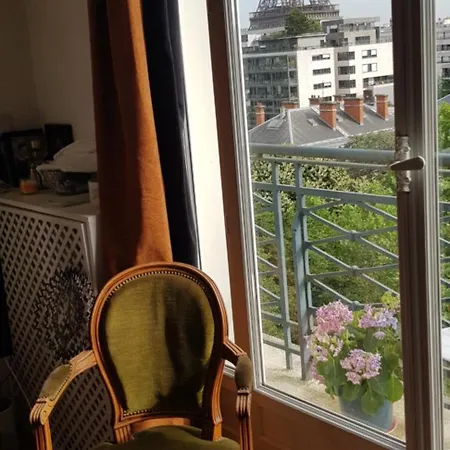 Vue Tour Eiffel Lägenhet Paris